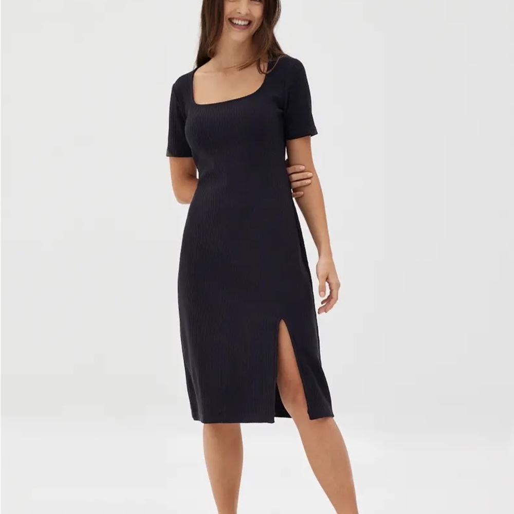 Love Bonito Kalise Square Neck Ribbed Dress